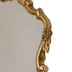 Miroir classique à crête dorée, style baroque français, 74 cm