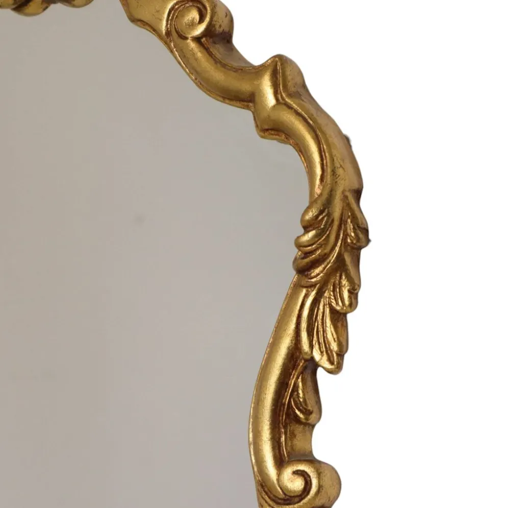 Miroir classique à crête dorée, style baroque français, 74 cm