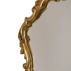 Miroir classique à crête dorée, style baroque français, 74 cm