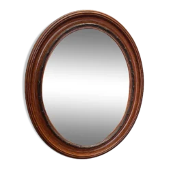 Miroir classique ovale néerlandais antique, datant d'environ 1900