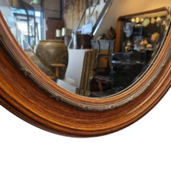 Miroir classique ovale néerlandais antique, datant d'environ 1900