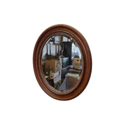 Miroir classique ovale néerlandais antique, datant d'environ 1900