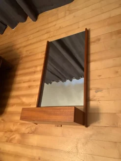 Miroir, coiffeuse murale années 1970 51x101cm