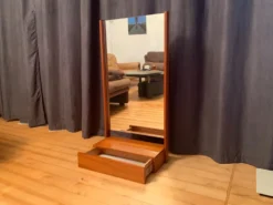 Miroir, coiffeuse murale années 1970 51x101cm