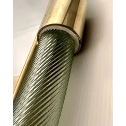 Miroir Contemporain Wave en Vert et Or 