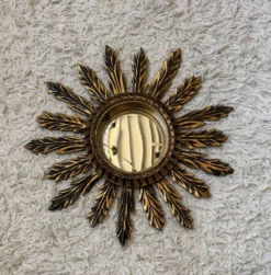Miroir convexe doré ancien