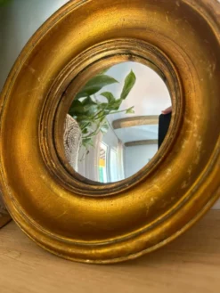 Miroir convexe rond doré miroir de sorcière