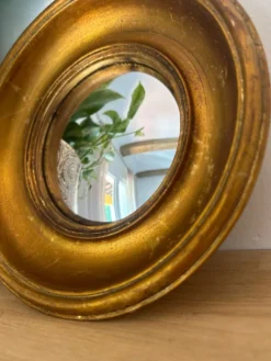 Miroir convexe rond doré miroir de sorcière