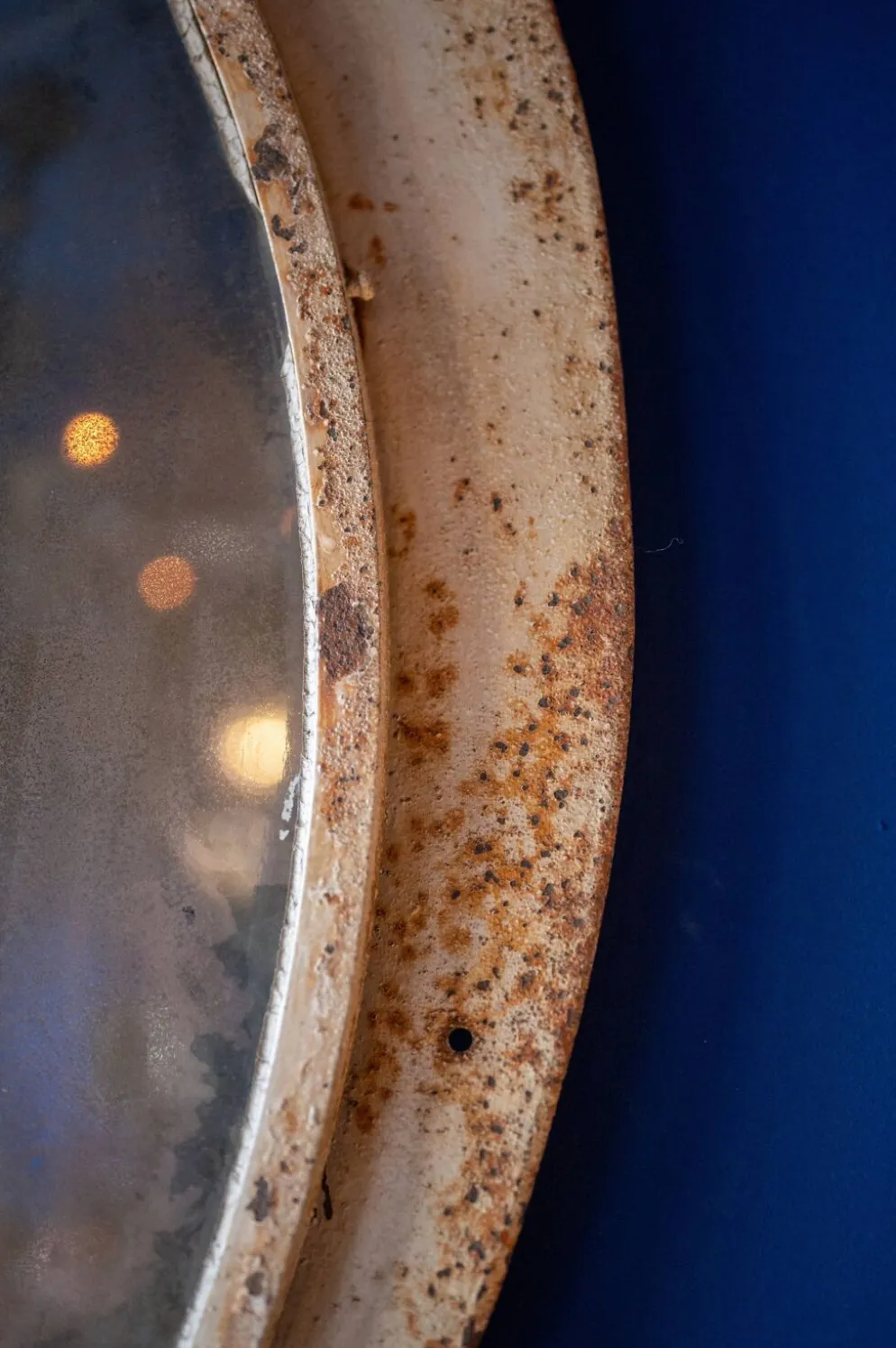 Miroir convexe tchèque industriel, années 1960 - 135cm