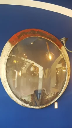 Miroir convexe tchèque industriel, années 1960 - 135cm