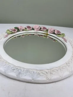 Miroir couronne de fleurs