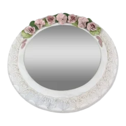 Miroir couronne de fleurs