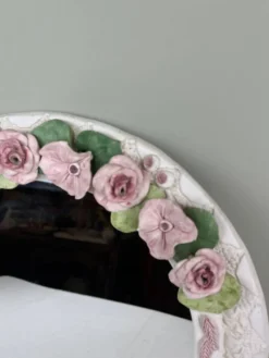 Miroir couronne de fleurs