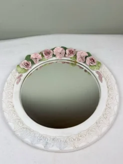 Miroir couronne de fleurs