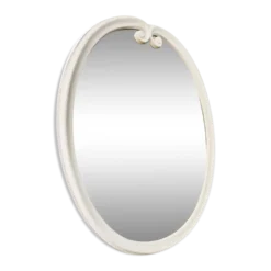 Miroir céramique blanc vintage