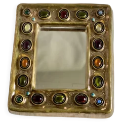 Miroir céramique de manon thomas (vallauris) vintage 1960
