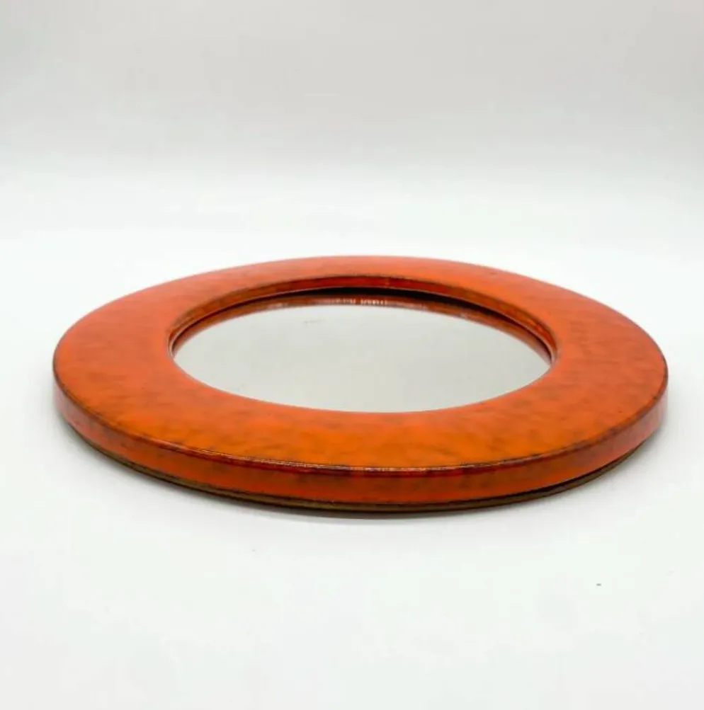 Miroir céramique glaçure « orange », 1960s