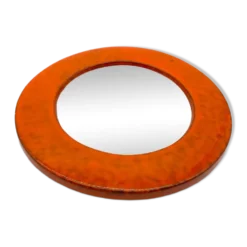 Miroir céramique glaçure « orange », 1960s