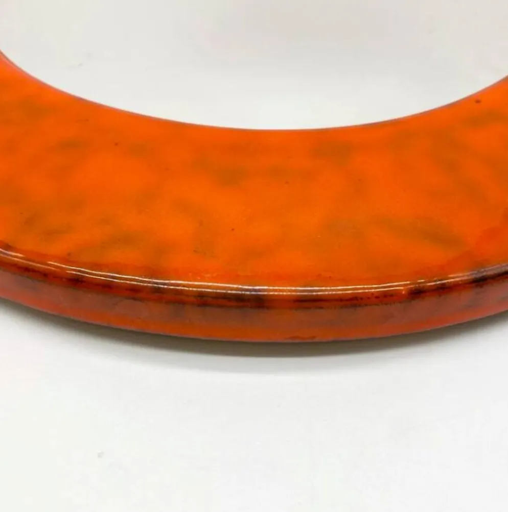 Miroir céramique glaçure « orange », 1960s