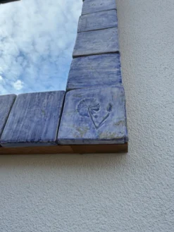 Miroir céramique Vallauris Almone années 70