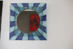 miroir céramique vintage et design , années 70