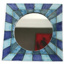 miroir céramique vintage et design , années 70