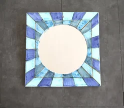 miroir céramique vintage et design , années 70