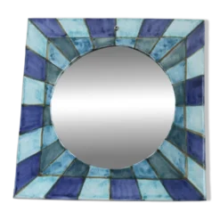 miroir céramique vintage et design , années 70