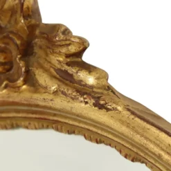 Miroir cranté en or classique Deknudt, biseauté, style Louis XVI, 94 cm
