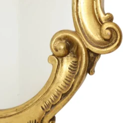 Miroir crêté de style baroque français, doré à la feuille d'or, 72 cm