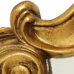 Miroir crêté de style baroque français, doré à la feuille d'or, 72 cm