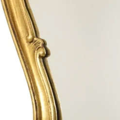 Miroir crêté de style baroque français, doré à la feuille d'or, 72 cm