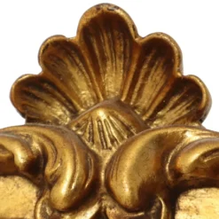 Miroir crêté de style baroque français, doré à la feuille d'or, 72 cm