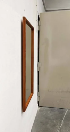 Miroir danois en teck milieu du siècle moderne de Vildbjerg Møbelfabrik, années 1960