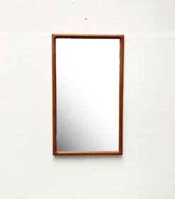 Miroir danois en teck milieu du siècle moderne de Vildbjerg Møbelfabrik, années 1960
