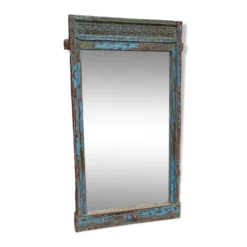 Miroir dans cadre en bois ancien, 174x100 cm