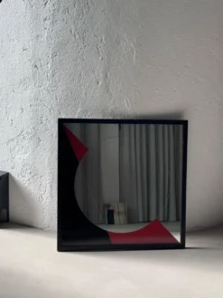 Miroir d'art Eugenio Carmi années 1970 décoration italienne