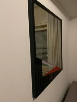 Miroir d'art Eugenio Carmi, style Memphis, design collectible italien des années 70.