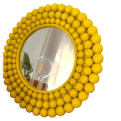 Miroir décoratif jaune pop