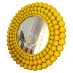 Miroir décoratif jaune pop