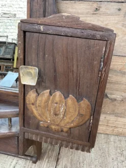 Miroir de barbier en teck birman