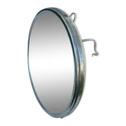 Miroir de barbier grossissant et éclairant vintage 18cm