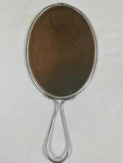 Miroir de barbier à main