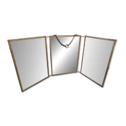 Miroir de barbier triptyque