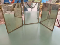 Miroir de barbier triptyque