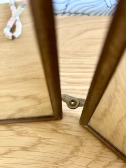 Miroir de barbier triptyque