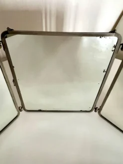 Miroir de barbier triptyque ancien Brot Déposé – miroir au mercure –
