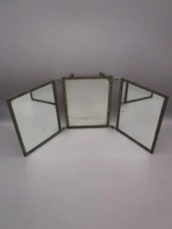 Miroir de barbier triptyque ancien