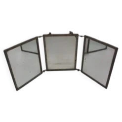 Miroir de barbier triptyque ancien