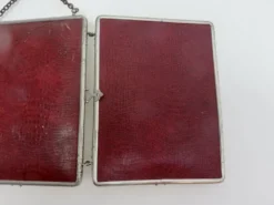Miroir de barbier triptyque à chainette avec fermoir années 30 40